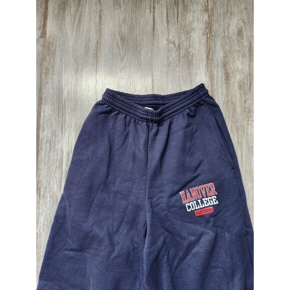 Hanover College Panthers Joggers Navy Fleece Drawstring Sweatpants Womens XS EUC - Picture 2 of 8